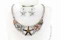 Starfish necklace and earrings set