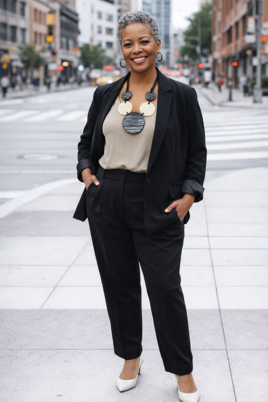 Black/Cream Ethnic Orbs