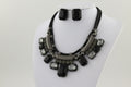 Hematite Statement Necklace Set