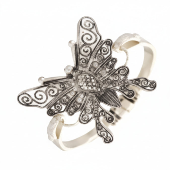 Metal Cuff Butterfly Bracelet