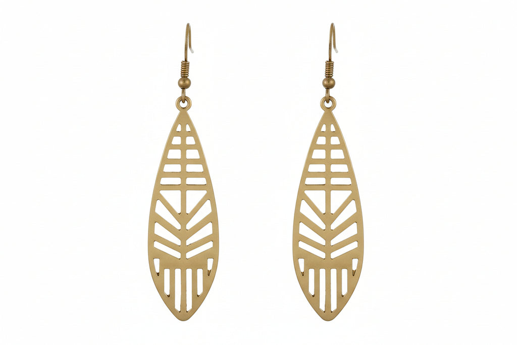 Filigree Teardrop Metal Earrings