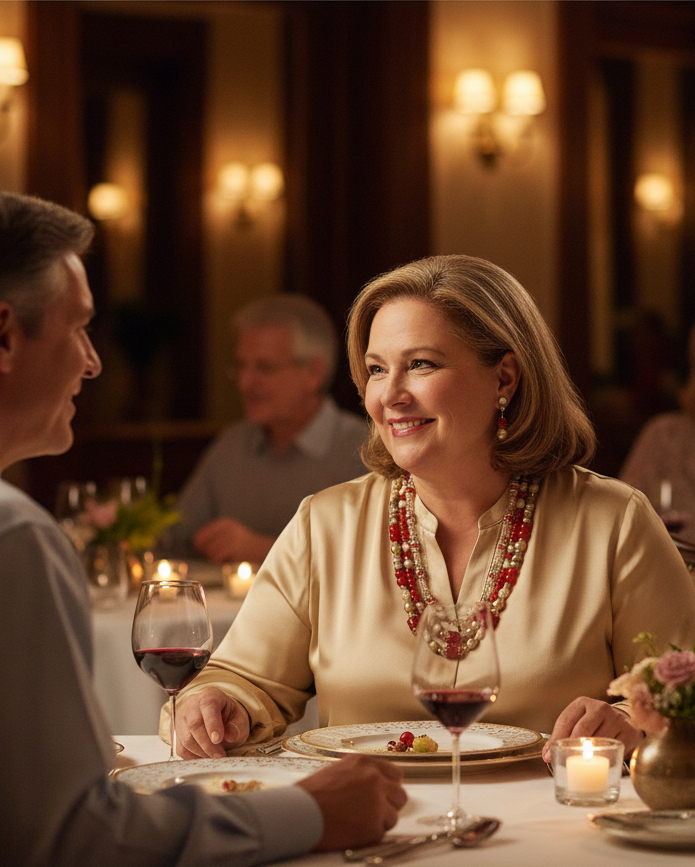 Red 3 STRAND GLASS GRADUATING NECKLACE SET