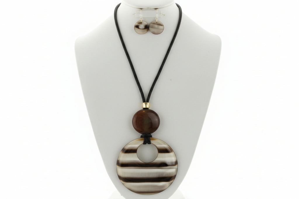 Striped Go-Go Necklace Set