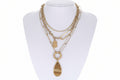 Multi Strand Stone Pendant Necklace