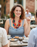 JEWEL TONED MULTI-STRAND WOOD NECKLACE SET