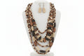 Multi-Strand Wood Necklace & Earring Set G711