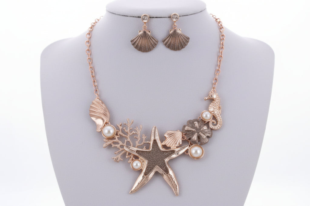 Bronzy Beach Lover Necklace Set