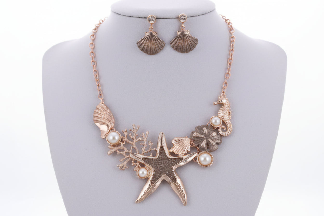 Bronzy Beach Lover Necklace Set