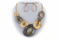 Gray/Yellow Geometric Necklace Set