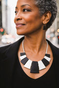 Metal Graduating Necklace & Earring Set