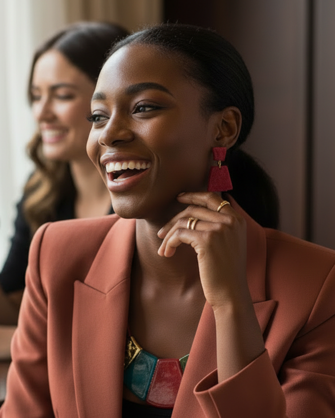 MULTI-COLOR STATEMENT COLLAR W/HAMMERED GOLD ACCENTS