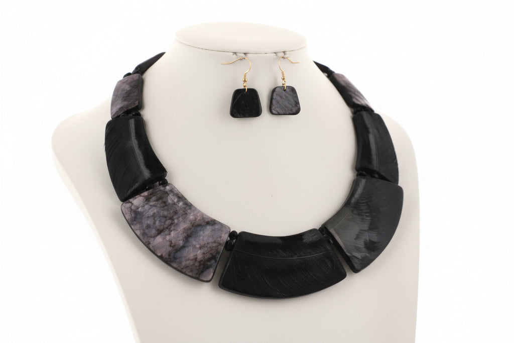 Black and white patterned product on a white background