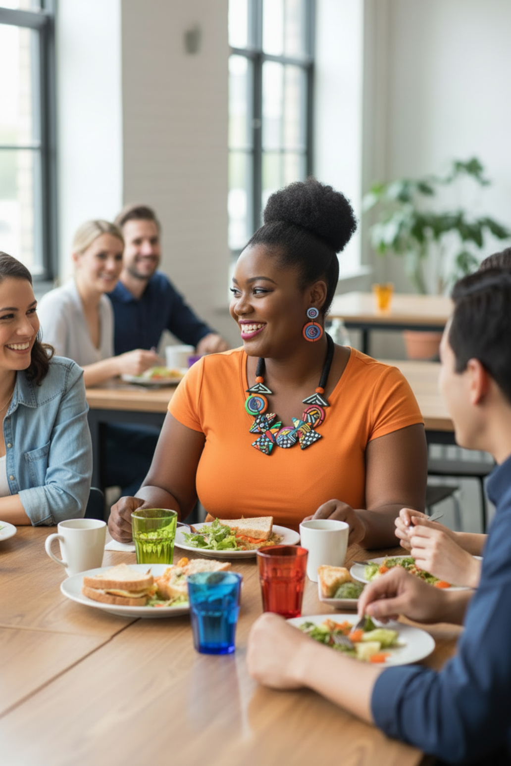 Colorful Clay Geometric Necklace Set