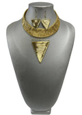 Gold Wire Wrapped Choker Necklace Set