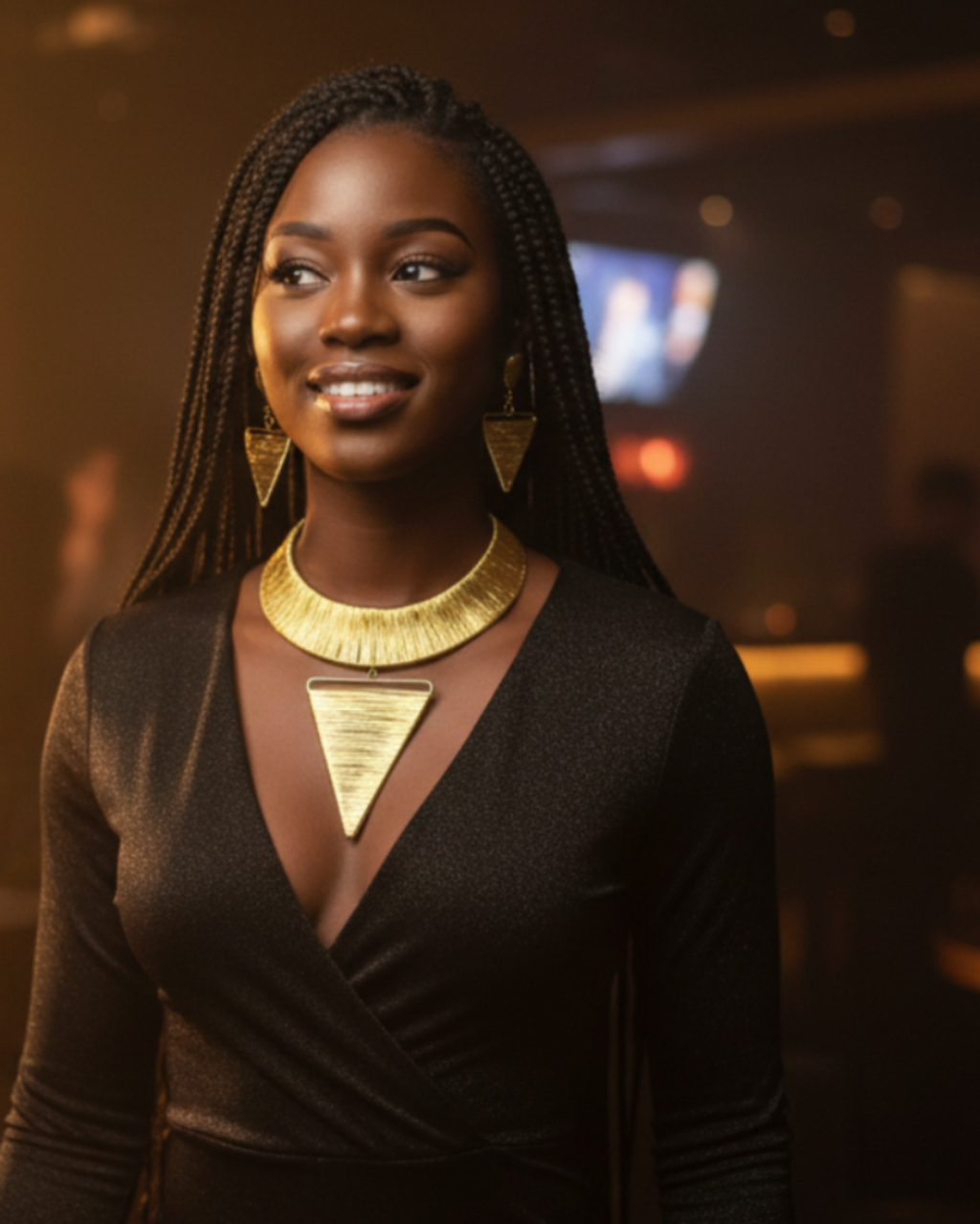 Gold Wire Wrapped Choker Necklace Set