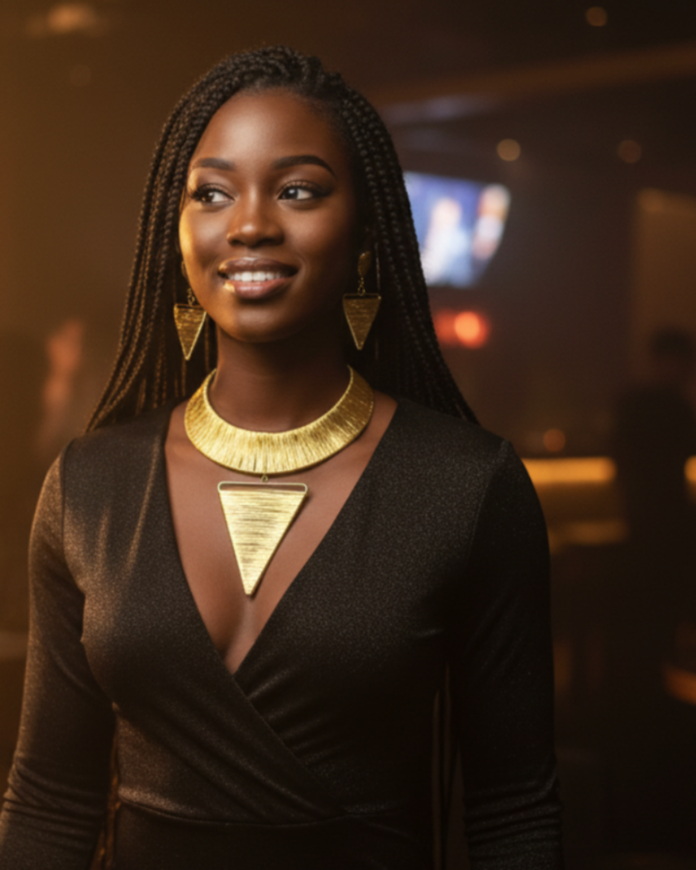 Gold Wire Wrapped Choker Necklace Set