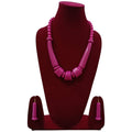 Solid Resin Necklace Set with Drop Earrings