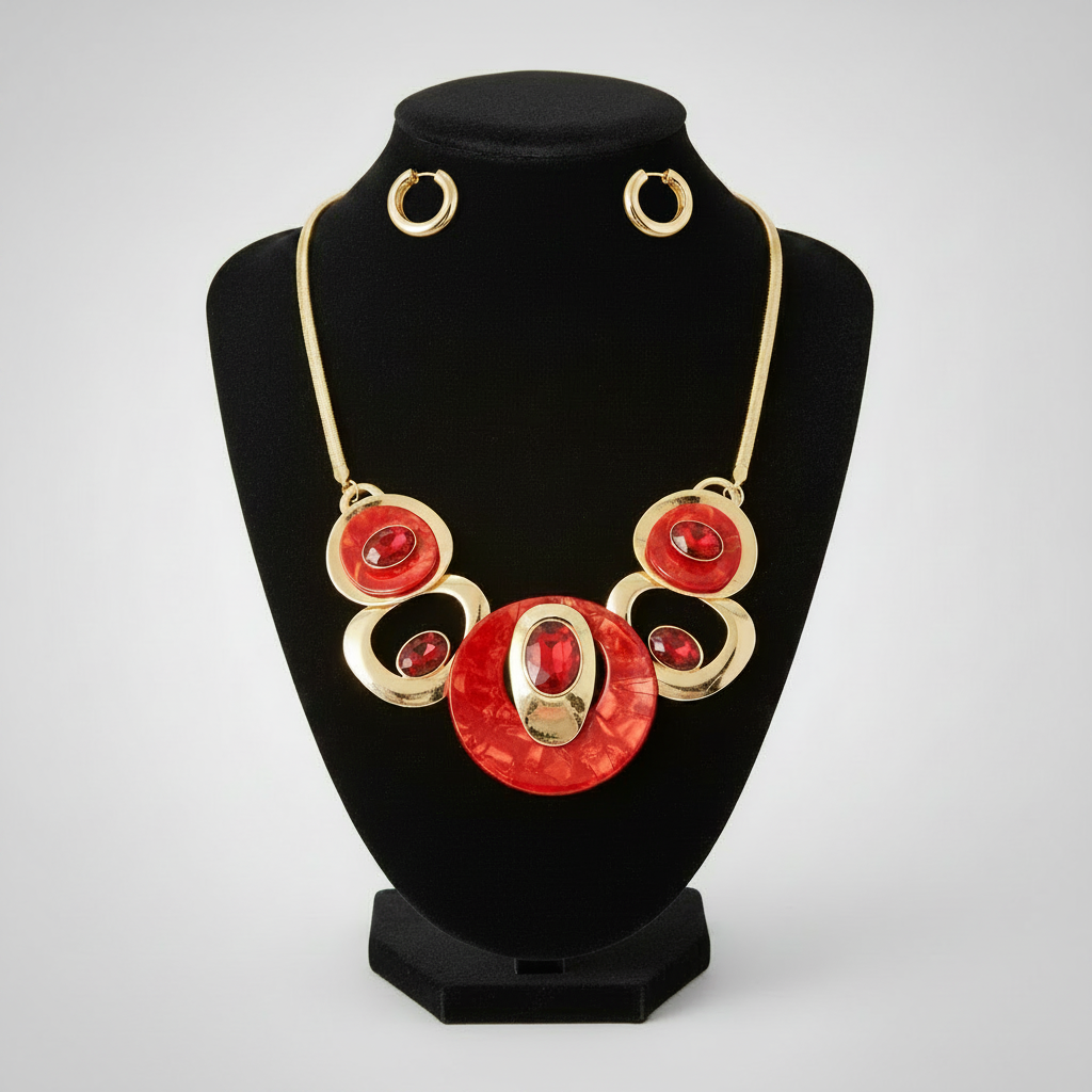 Gold & Red Go-Go Collar