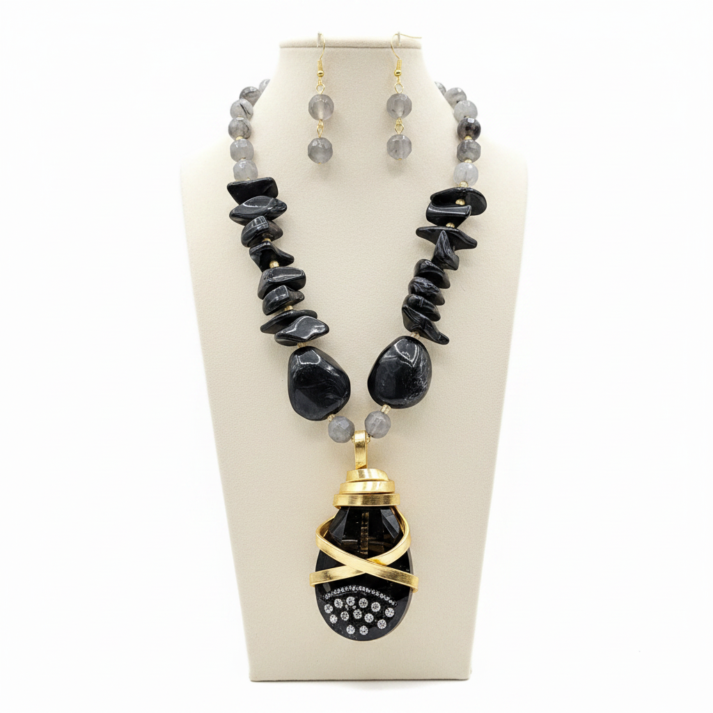 Shades of Black Nugget Statement Set